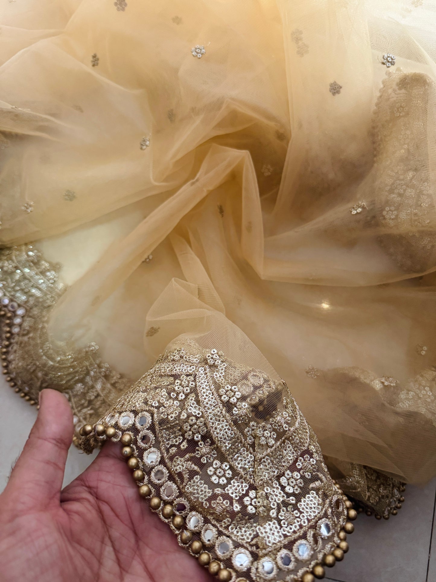 Gold bridal dupatta